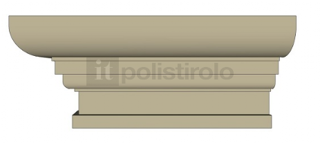 Fugura raffigurante il frontale relativo al cornicione prefabbricato  mod CS-109 della itpolistirolo.it