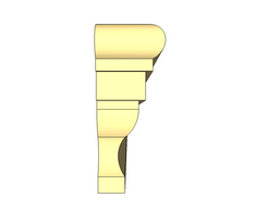 Figura raffigurante il profilo laterale del davanzale prefabbricato mod. DAV-09 della 3b srl