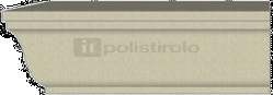 Fugura raffigurante il frontale relativo al marcapiano in polistirolo prefabbricato  mod MA-126 della it-polistirolo